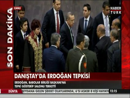 Danıştay'da Erdoğan tepkisi