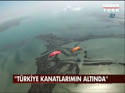 Türkiye'nin 20 ilini paraşütle havadan gezdiler