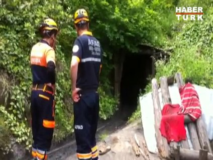 Zonguldak'ta kaçak kömür ocağında göçük