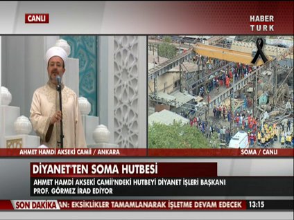Diyanet'ten Soma hutbesi