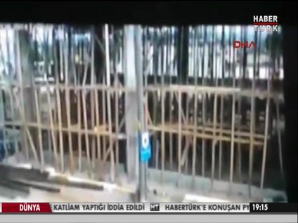 İşte YHT iskelesinin çöküş anı!