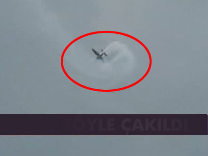 Uçak böyle yere çakıldı