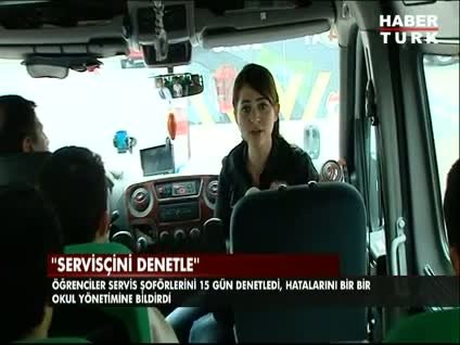 Öğrenciler kendi servislerini denetledi