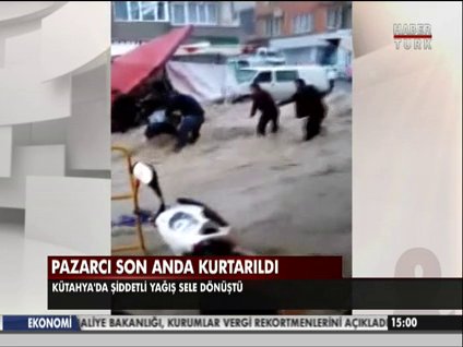 Pazarcı son anda kurtarıldı!