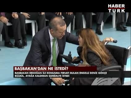 Başbakan Erdoğan, engelli genç kızla konuşurken ne sözü verdi? 