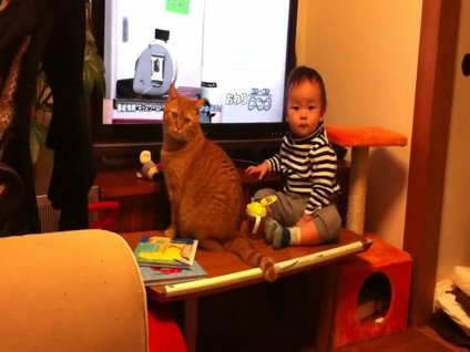 Bu bebek ve kedi efsane olacak!