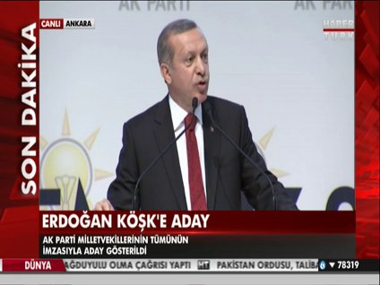 İşte Erdoğan'ın adaylık konuşması