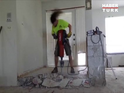 Böyle inşaat işçisi görmediniz!