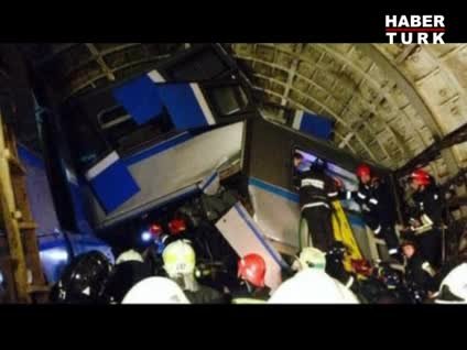 Moskova'da katliam gibi metro kazası: Makinist dahil 20 kişi öldü