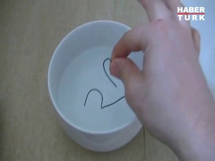 Suya girince eski haline gelen ataç