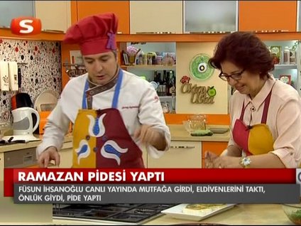 Füsun İhsanoğlu canlı yayında pide yaptı