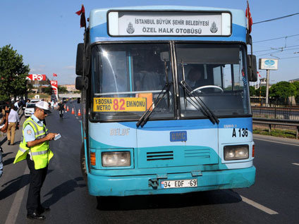 Otobüslere sıkı denetim uygulaması