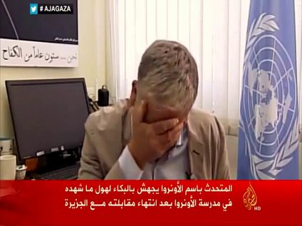 BM sözcüsü Gazze için hıçkırıklara boğuldu