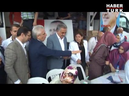 Bakan Yazıcı yağmur nedeniyle mahsur kaldı