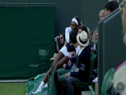 En şanslı tenis seyircisi!