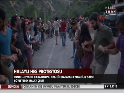 Halaylı HES protestosu