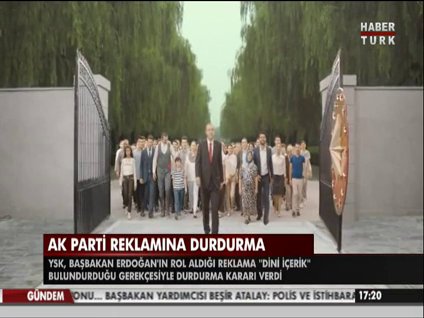 Erdoğan'ın reklam filmi yasaklandı