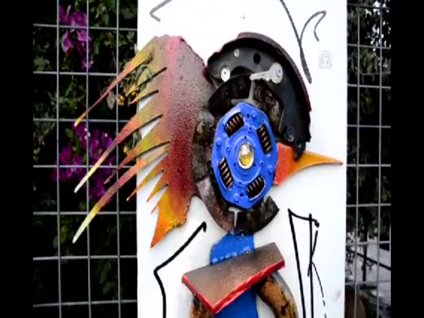 Otomobil parçalarından sanat eseri