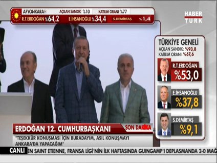 Erdoğan 12. Cumhurbaşkanı