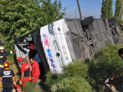 Aksaray'da otobüs kazası
