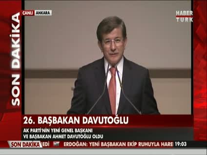 İşte yeni Başbakan Davutoğlu'nun ilk sözleri