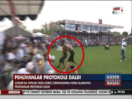 Pehlivanlar protokole daldı