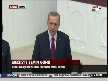 Erdoğan yemin etti