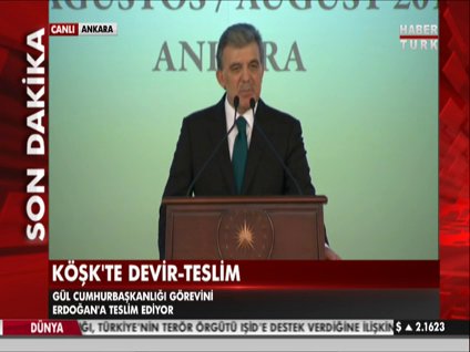 Gül'den veda konuşması