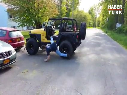 Hareket eden araca binmeye çalışmak