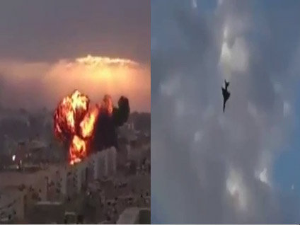 Savaş uçağı evin üzerine düştü