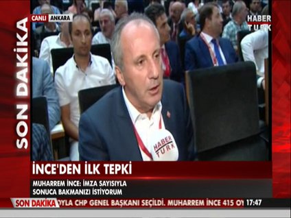 Muharrem İnce'den ilk değerlendirme