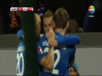 İzlanda Türkiye karşısında 2-0 öne geçiyor