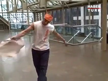 Pizza hamuruyla müthiş şov