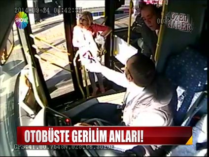 Otobüste gerilim anları!