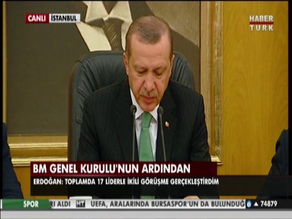 Erdoğan, BM Kurulunun ardından açıklama yaptı