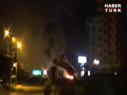 TOMA alev alev yandı