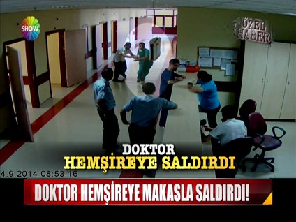 Doktor hemşireye makasla saldırıdı!