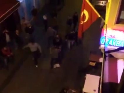 G.saray-Dortmund taraftarları arasında gerginlik!