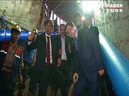 Davutoğlu, kömür ocağında incelemelerde bulundu