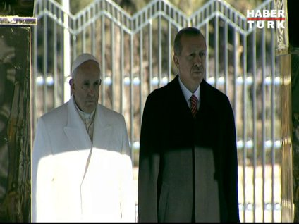 Papa Francis Cumurbaşkanlığı Sarayı'nda