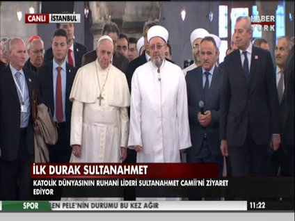 Papa Sultanahmet'te!