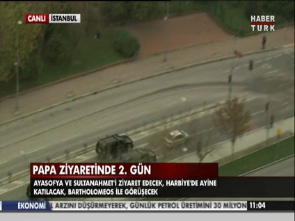 Papa İstanbul'da