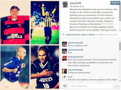 Alex futbola veda ediyor