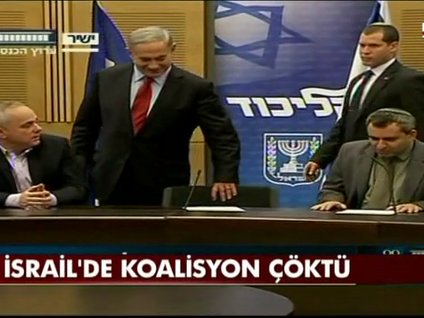 İsrail'de koalisyon çöktü