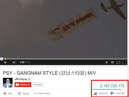 Gangnam Youtube'u bozdu