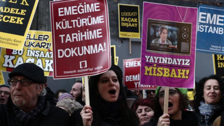 Emek sineması protestosu