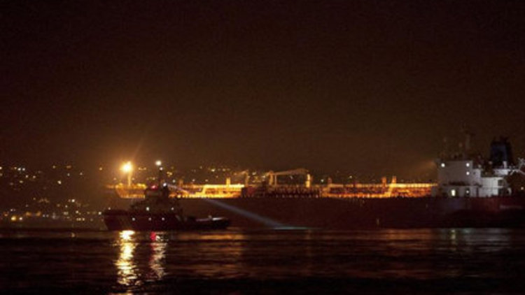 Boğaz'da tanker arızası