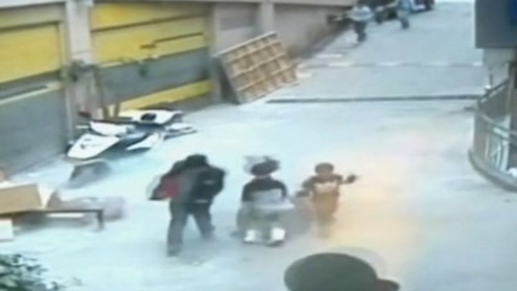 Sıkışan gaz bomba gibi patladı