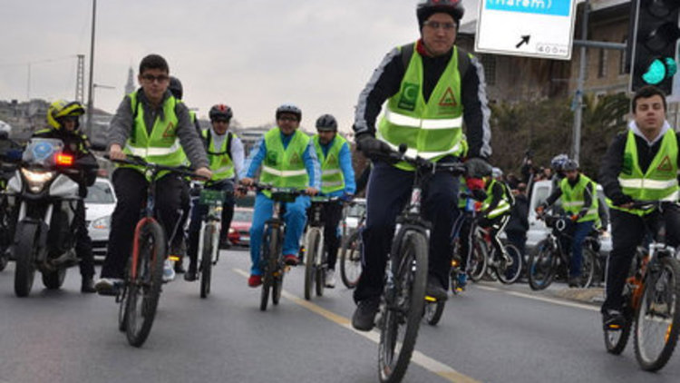 Sağlık için pedal çevirdiler 