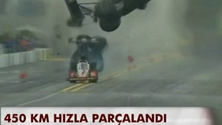 450 km hızla parçalandı